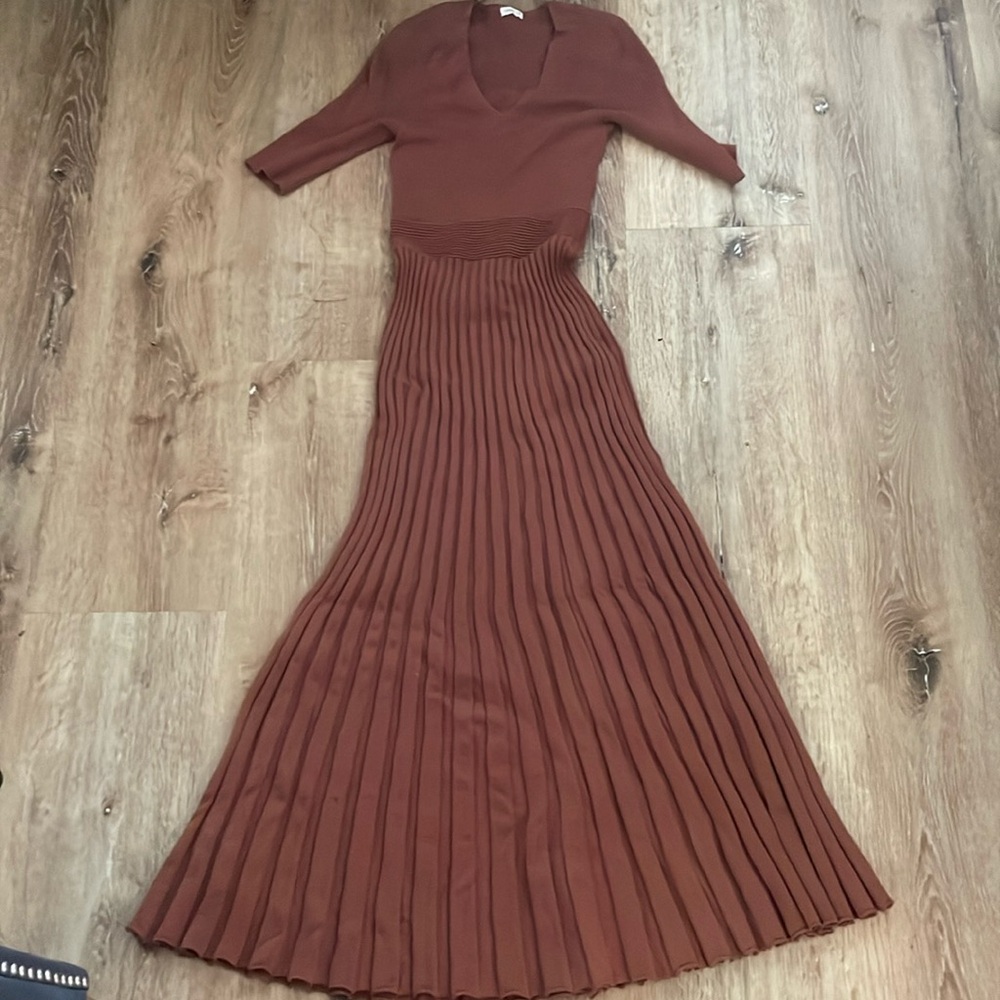 Women’s Oysho Knit Maxi Dress Rust Color size Small